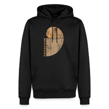 Golden Ratio Logo Basic1 7 - Männer Premium Bio Hoodie - Schwarz - Vorne - Nico (187cm)