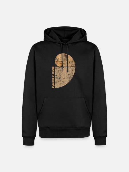Golden Ratio Logo Basic1 7 - Männer Premium Bio Hoodie - Schwarz