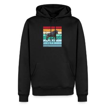 Crypto Trading Hodl Market Trader Bitcoin Trader - Sweat à capuche Premium bio Homme - noir - Devant - Nico (187cm)
