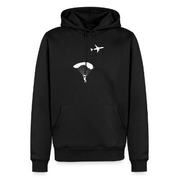 Fallschirmspringen Fallschirmspringen - Männer Premium Bio Hoodie - Schwarz - Vorne - Nico (187cm)