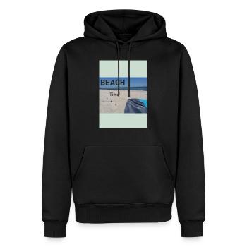Beach-Time - Männer Premium Bio Hoodie - Schwarz - Vorne - Nico (187cm)