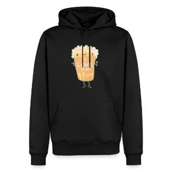 Ich liebe es, verschwommen zu sein. - Männer Premium Bio Hoodie - Schwarz - Vorne - Nico (187cm)