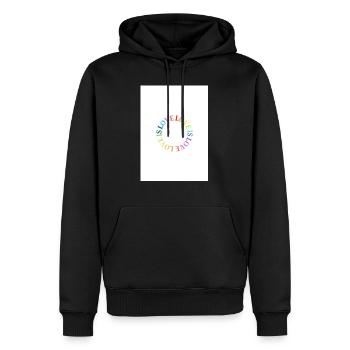 LOVE IS LOVE LOVE IS LOVE 2 - Männer Premium Bio Hoodie - Schwarz - Vorne - Nico (187cm)