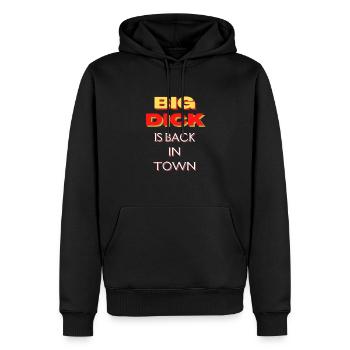 Big dick is back in town - Men’s Premium Organic Hoodie - black - Front - Nico (187cm)