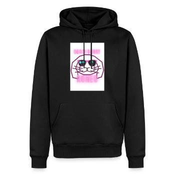Beach Romeo XL Logo - Männer Premium Bio Hoodie - Schwarz - Vorne - Nico (187cm)