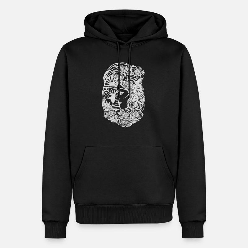 Gaïa Mère Nature - Sweat à capuche Premium bio Homme - noir