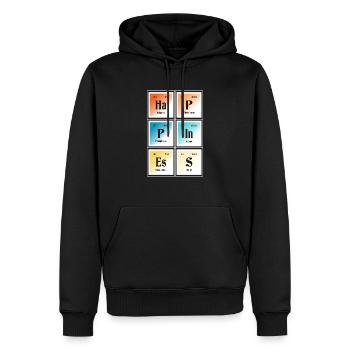 | du bonheur Tableau périodique des éléments - Sweat à capuche Premium bio Homme - noir - Devant - Nico (187cm)