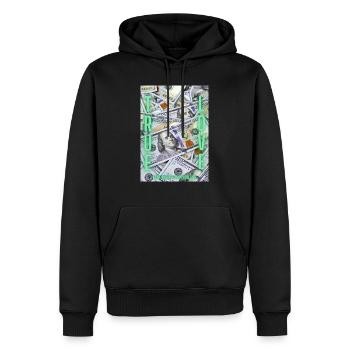 true love dollar - Männer Premium Bio Hoodie - Schwarz - Vorne - Nico (187cm)