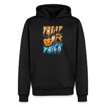 Joyeux Halloween Horror Monster Haunted Horror Scare - Sweat à capuche Premium bio Homme - noir - Devant - Nico (187cm)