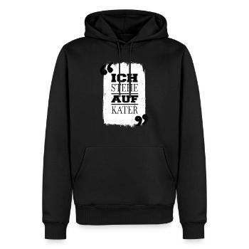 raubkatze spruch lieben geek lustiger spruch spaß - Männer Premium Bio Hoodie - Schwarz - Vorne - Nico (187cm)