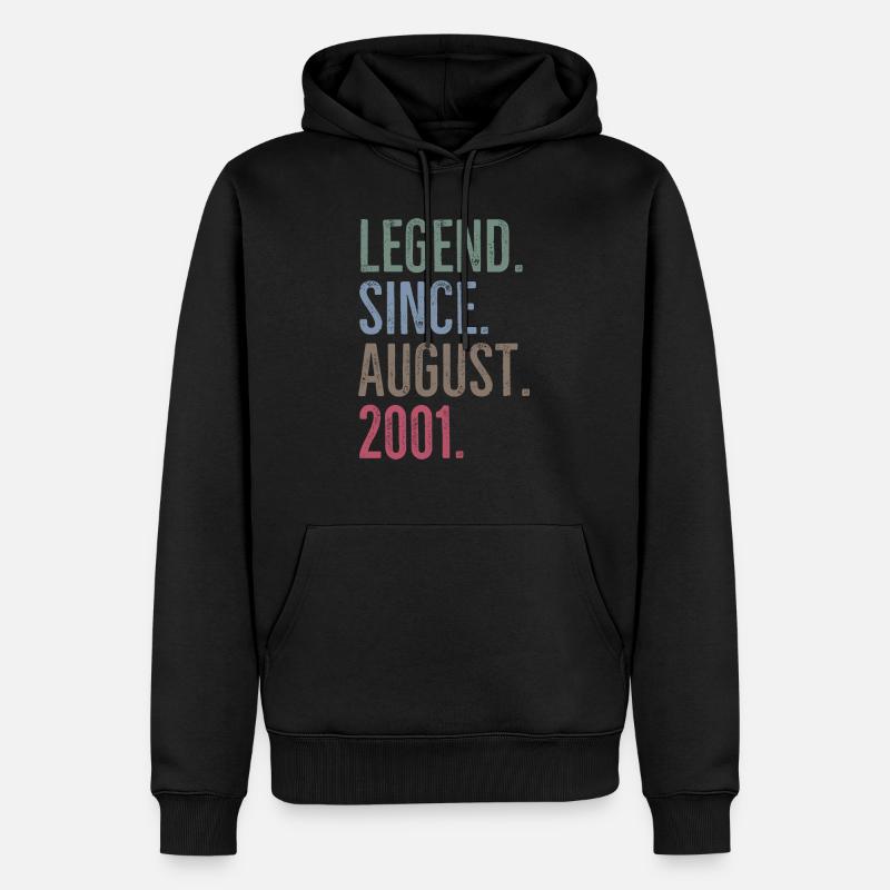 Légende depuis août 2001 - Sweat à capuche Premium bio Homme - noir