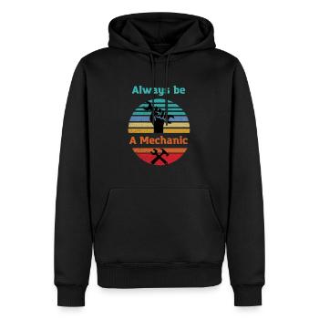 Mechanic forever Mechatronics technician Car lover - Men’s Premium Organic Hoodie - black - Front - Nico (187cm)