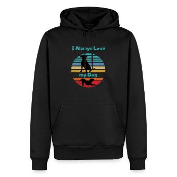 Immer eine Hundeliebe Doggi Hundeliebhaber - Männer Premium Bio Hoodie - Schwarz - Vorne - Nico (187cm)