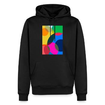 Abstrakte Malerei - Männer Premium Bio Hoodie - Schwarz - Vorne - Nico (187cm)