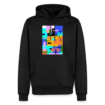 Abstrakte Malerei - Männer Premium Bio Hoodie - Schwarz - Vorne - Nico (187cm)