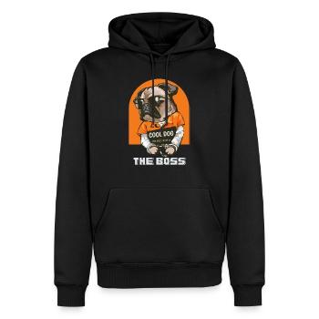 The Boss - Vintage design - Men’s Premium Organic Hoodie - black - Front - Nico (187cm)