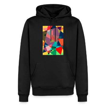 Peinture abstraite. Peinture abstraite - Sweat à capuche Premium bio Homme - noir - Devant - Nico (187cm)