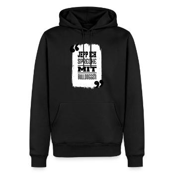 geschenkidee dogge statement bachhund schäferhund - Männer Premium Bio Hoodie - Schwarz - Vorne - Nico (187cm)