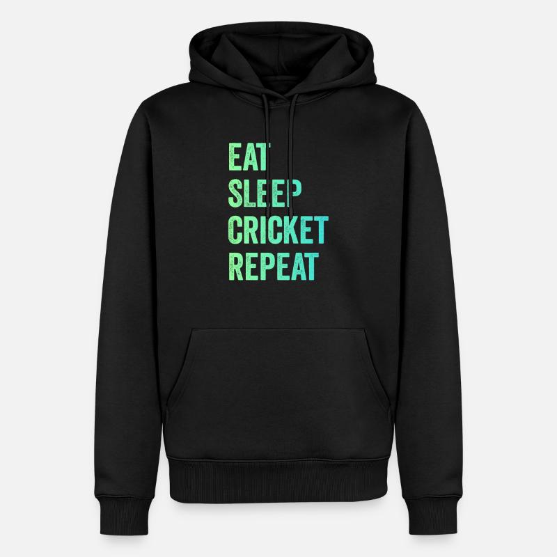 Manger Sommeil Cricket répéter - Sweat à capuche Premium bio Homme - noir