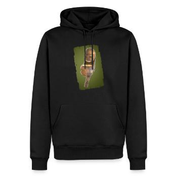 Mumie - Männer Premium Bio Hoodie - Schwarz - Vorne - Nico (187cm)
