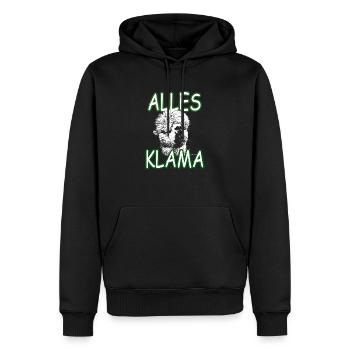 Alles Klama - Männer Premium Bio Hoodie - Schwarz - Vorne - Nico (187cm)