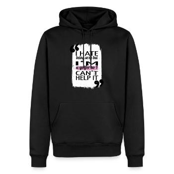 blagues golf blague drôle animaux golfenfants golfvêtements - Sweat à capuche Premium bio Homme - noir - Devant - Nico (187cm)