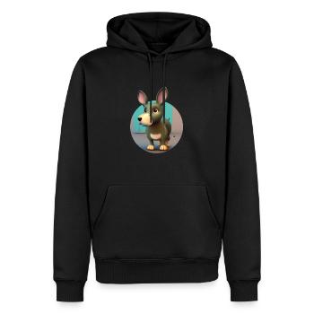 Geduldiger Wartender - Männer Premium Bio Hoodie - Schwarz - Vorne - Nico (187cm)