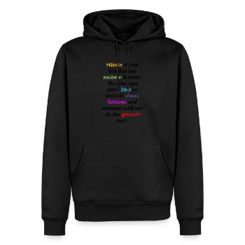 Häkeln ist wie zaubern 2 - Männer Premium Bio Hoodie - Schwarz - Vorne - Nico (187cm)