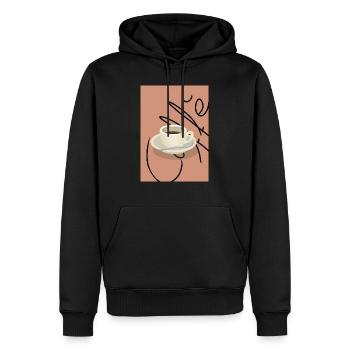Unbenanntes Projekt - Männer Premium Bio Hoodie - Schwarz - Vorne - Nico (187cm)