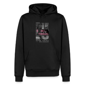 Are you doing something denim to get better - Men’s Premium Organic Hoodie - black - Front - Nico (187cm)