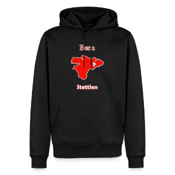 Bezirke Stettlen Karte mit Bern Stadtkarte - Männer Premium Bio Hoodie - Schwarz - Vorne - Nico (187cm)