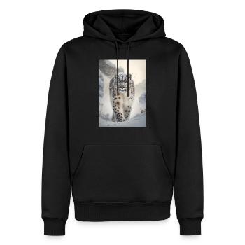 Once - Sweat à capuche Premium bio Homme - noir - Devant - Nico (187cm)