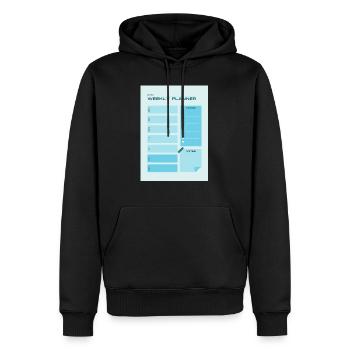 WeeklyPlanner - Männer Premium Bio Hoodie - Schwarz - Vorne - Nico (187cm)
