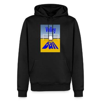 Volleyball - Männer Premium Bio Hoodie - Schwarz - Vorne - Nico (187cm)