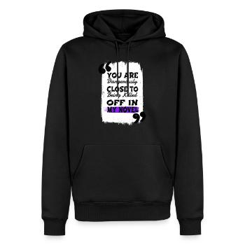 Noël Blogueur Blagues Joke Livres Roman - Sweat à capuche Premium bio Homme - noir - Devant - Nico (187cm)