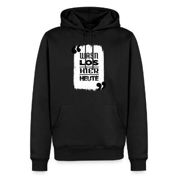 lustiger spruch spruch weihnachten bday - Männer Premium Bio Hoodie - Schwarz - Vorne - Nico (187cm)