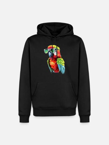 Jack le perroquet - Sweat à capuche Premium bio Homme - noir