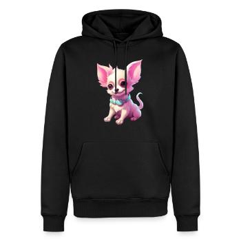 Art mignon du chihuahua - Sweat à capuche Premium bio Homme - noir - Devant - Nico (187cm)