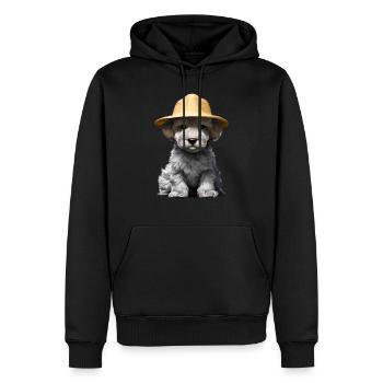 Caniche Dog Propriétaire Chien Love Poodle Puppy Puppy Puppy - Sweat à capuche Premium bio Homme - noir - Devant - Nico (187cm)
