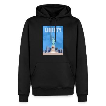statue de la liberté - Sweat à capuche Premium bio Homme - noir - Devant - Nico (187cm)