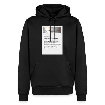 regard2 - Sweat à capuche Premium bio Homme - noir - Devant - Nico (187cm)
