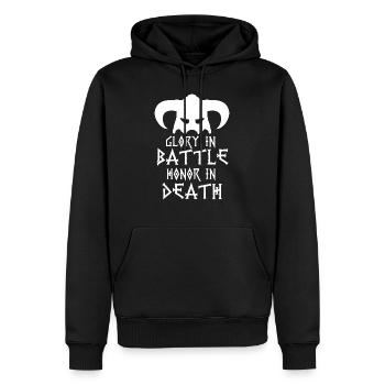 Symbol des Wikinger-Todes - Männer Premium Bio Hoodie - Schwarz - Vorne - Nico (187cm)