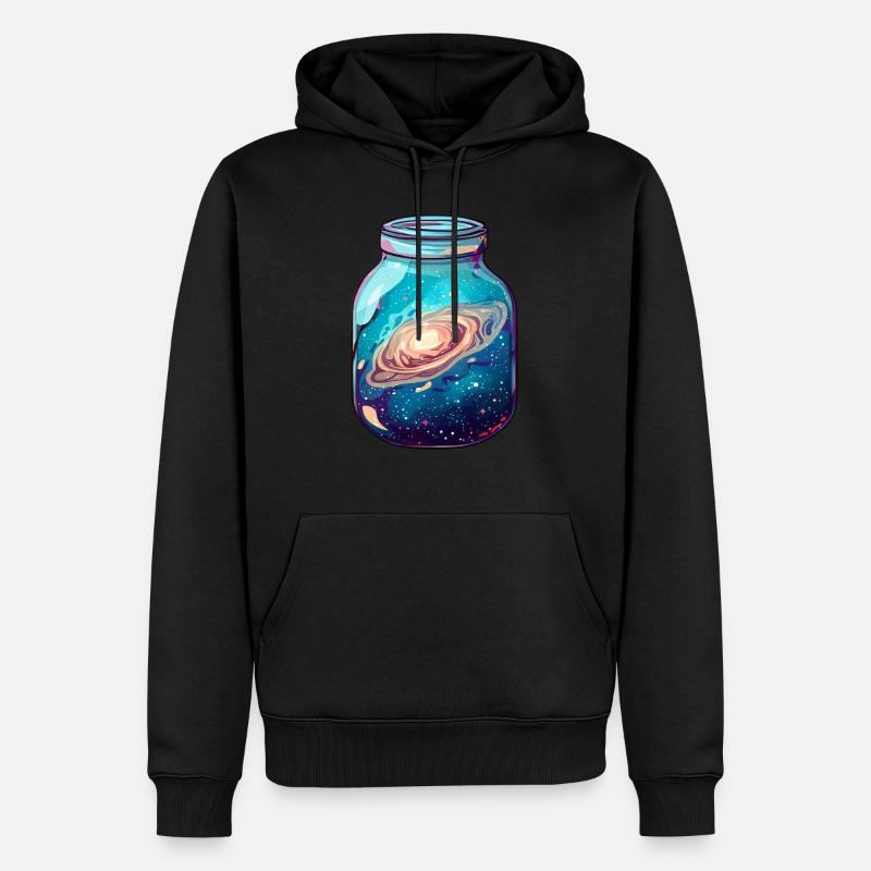 Espace dans un bocal - Sweat à capuche Premium bio Homme - noir