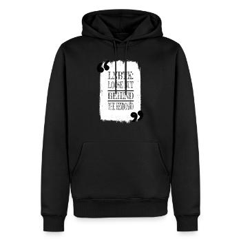 birthday present jokes equestrian anonymous hacker - Männer Premium Bio Hoodie - Schwarz - Vorne - Nico (187cm)