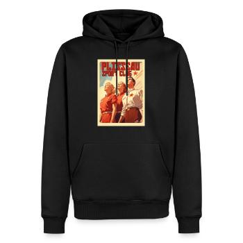 Plisseau Sporting Club - Sweat à capuche Premium bio Homme - noir - Devant - Nico (187cm)