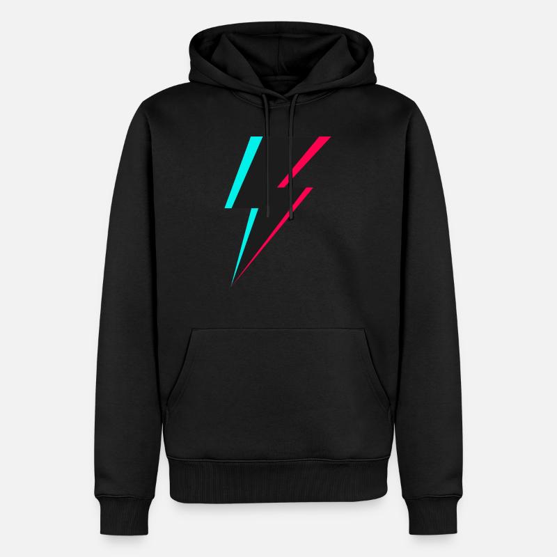 Blitz Logo - Männer Premium Bio Hoodie - Schwarz