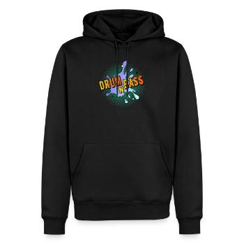 Comic - Drum and Bass Festival Raver DNB D'N'B - Men’s Premium Organic Hoodie - black - Front - Nico (187cm)