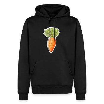 Carotte ou carotte - Sweat à capuche Premium bio Homme - noir - Devant - Nico (187cm)