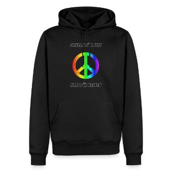 Manifestation : Paix pour tous : Haine pour le n°3 anti-AFD - Sweat à capuche Premium bio Homme - noir - Devant - Nico (187cm)