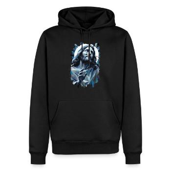 jesus bibel christliche religion christliches kreuz christlich - Männer Premium Bio Hoodie - Schwarz - Vorne - Nico (187cm)
